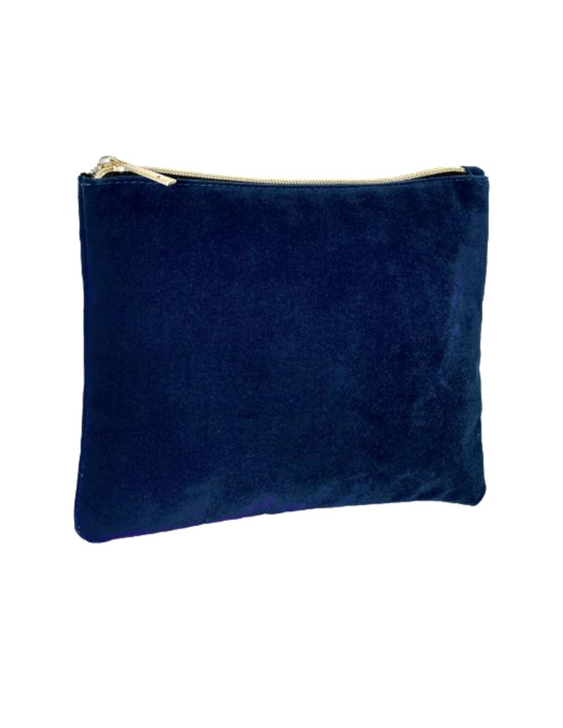 Kulturbeutel Samt – edel mit goldenem Reißverschluss