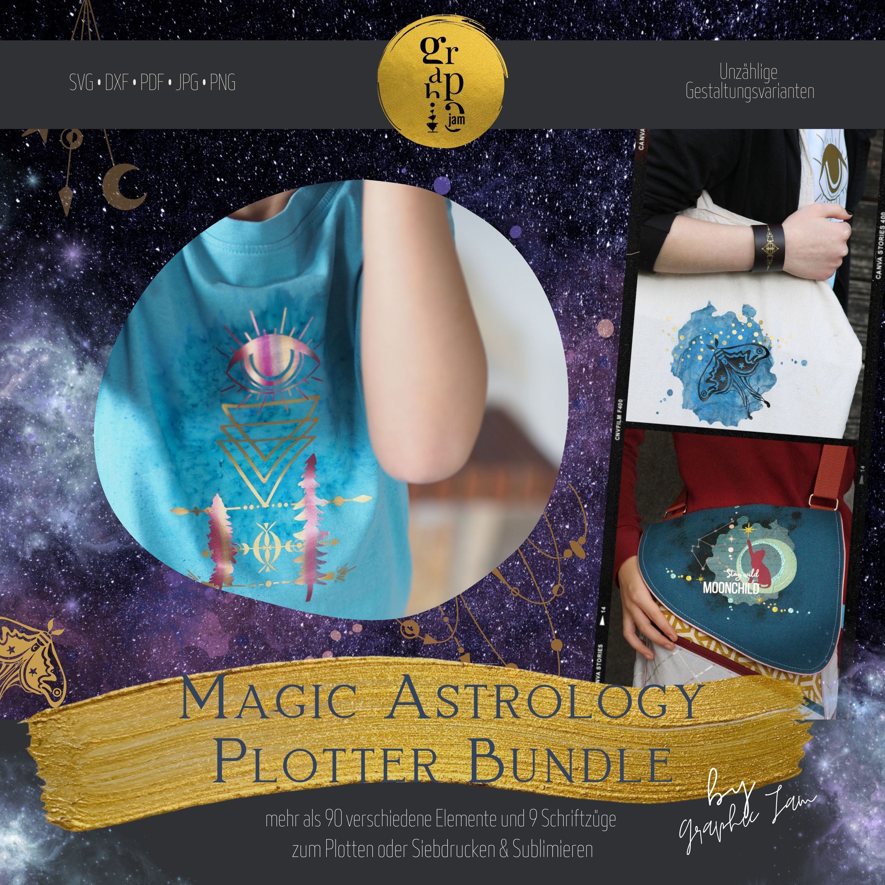 Magic Astrology Plotterbundle in DXF & SVG - Graphic Jam