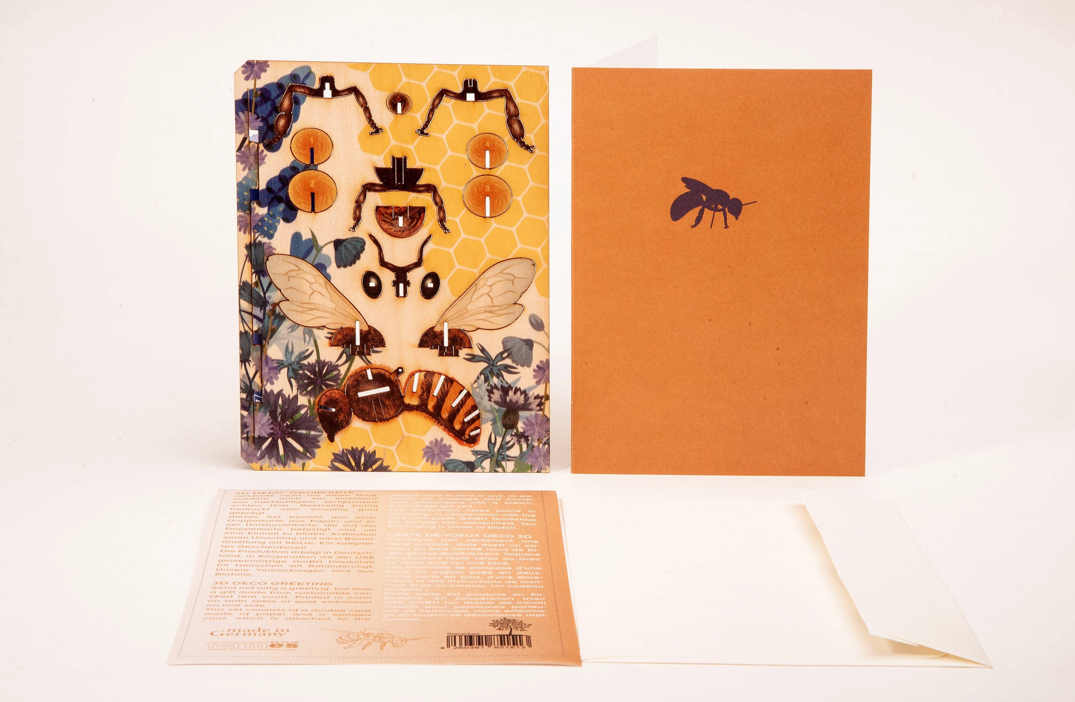 Biene 3D Deco Grusskarte