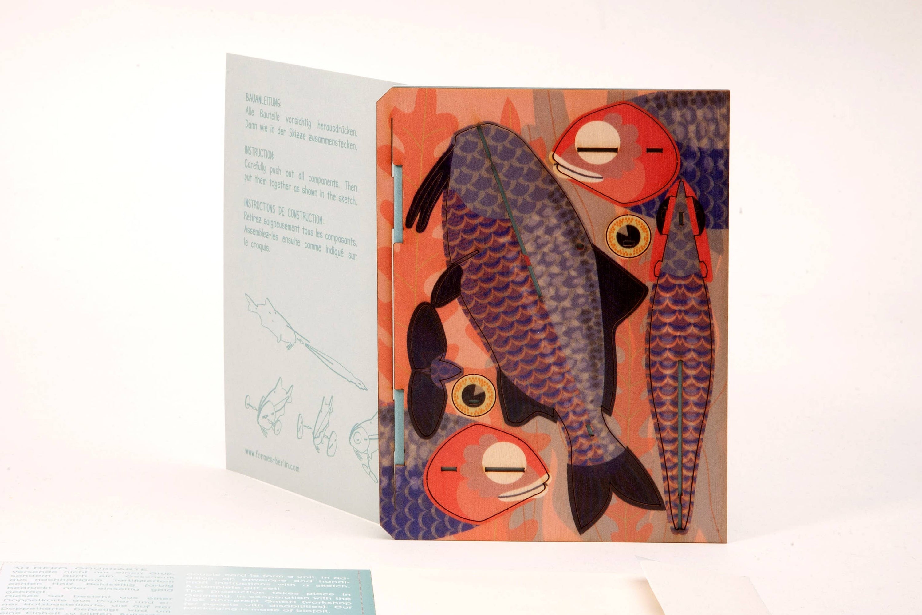 Fisch 3D Deco Grusskarte