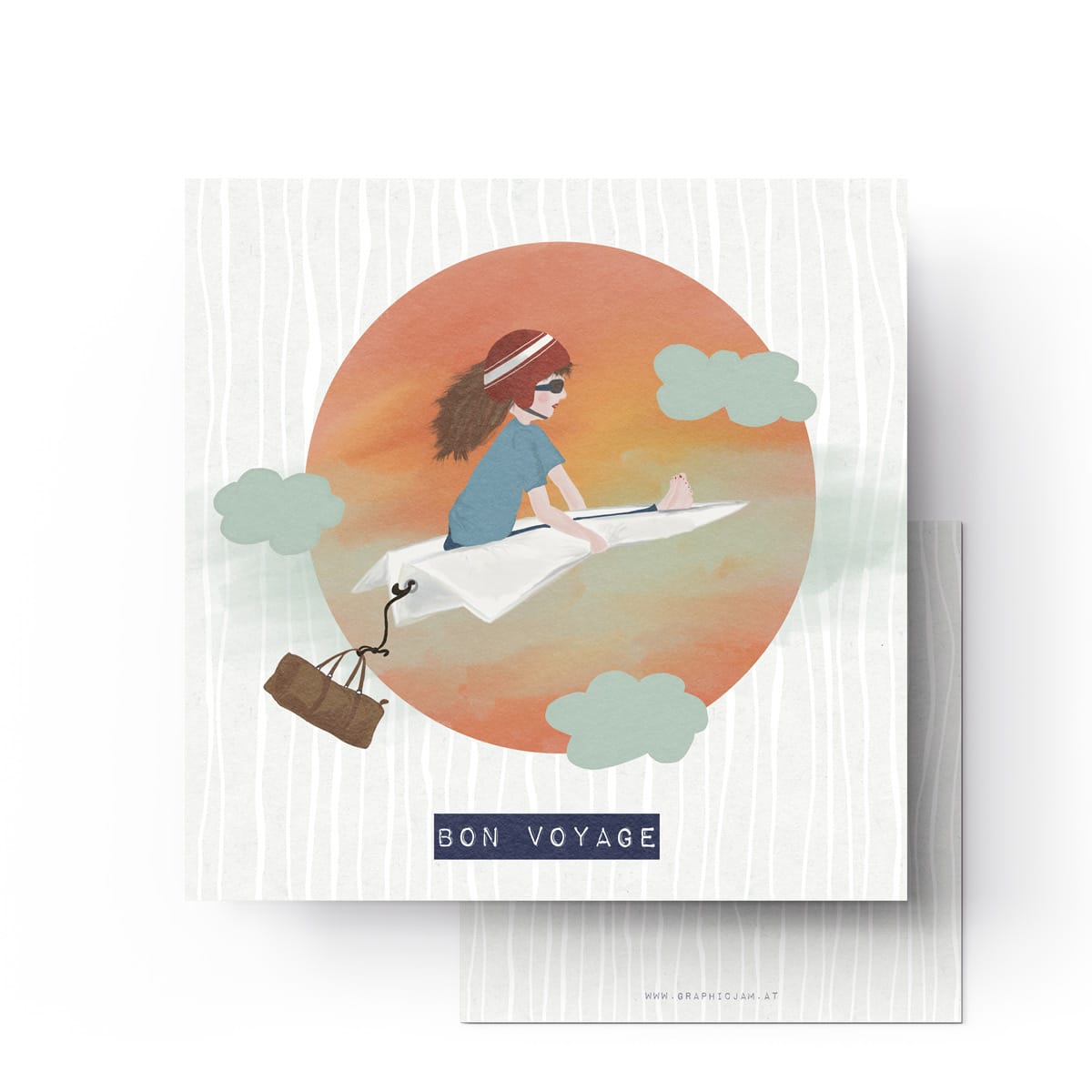 Gute Reise Postkarte Graphicjam