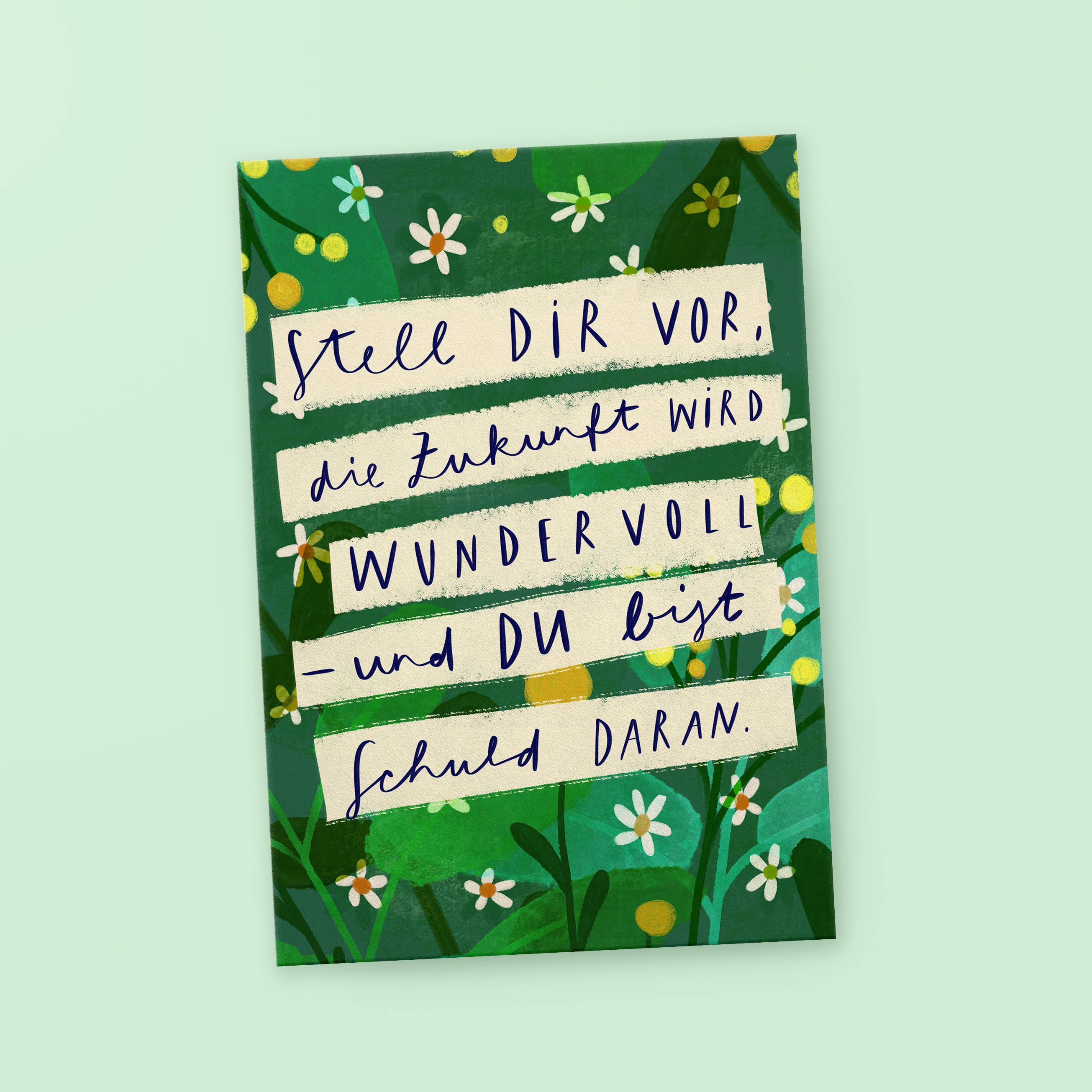 Postkarte Stell dir vor - Graphic Jam