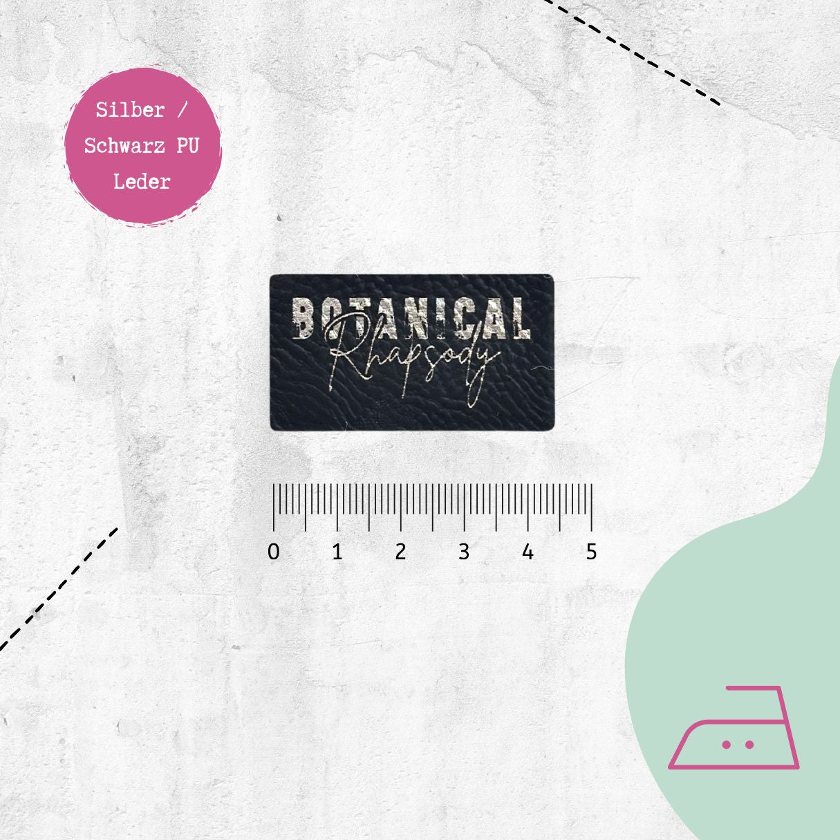 Kunstlederlabel "Botanical Rhapsody" zum Aufbügeln | Vorbestellung
