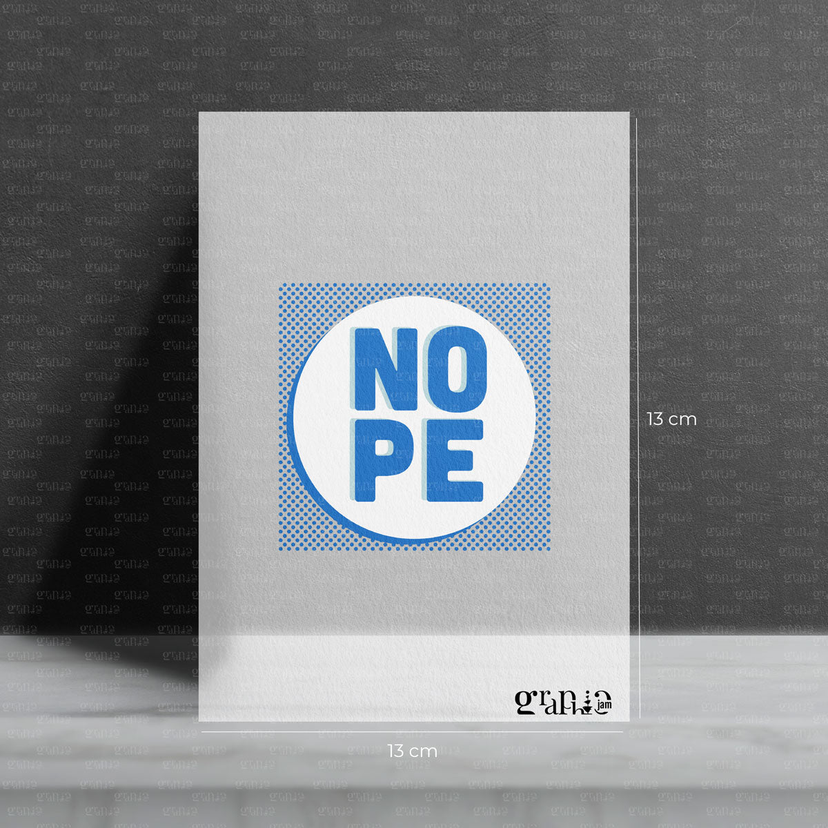 Bügelbild NOPE Blue - Graphic Jam