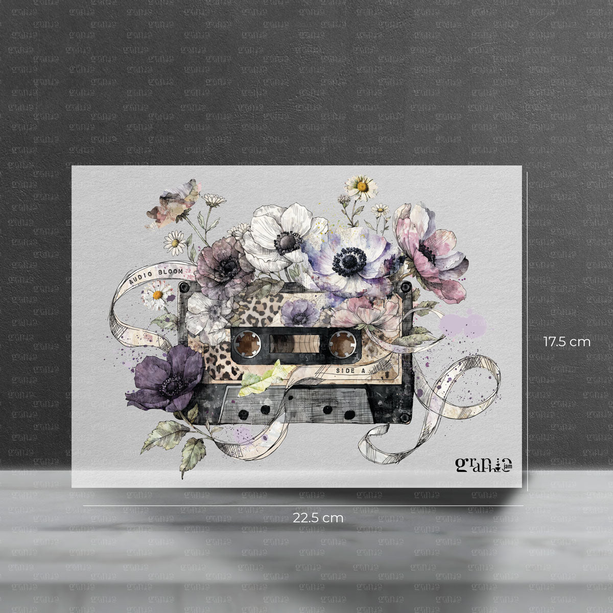Bügelbild Audio Bloom