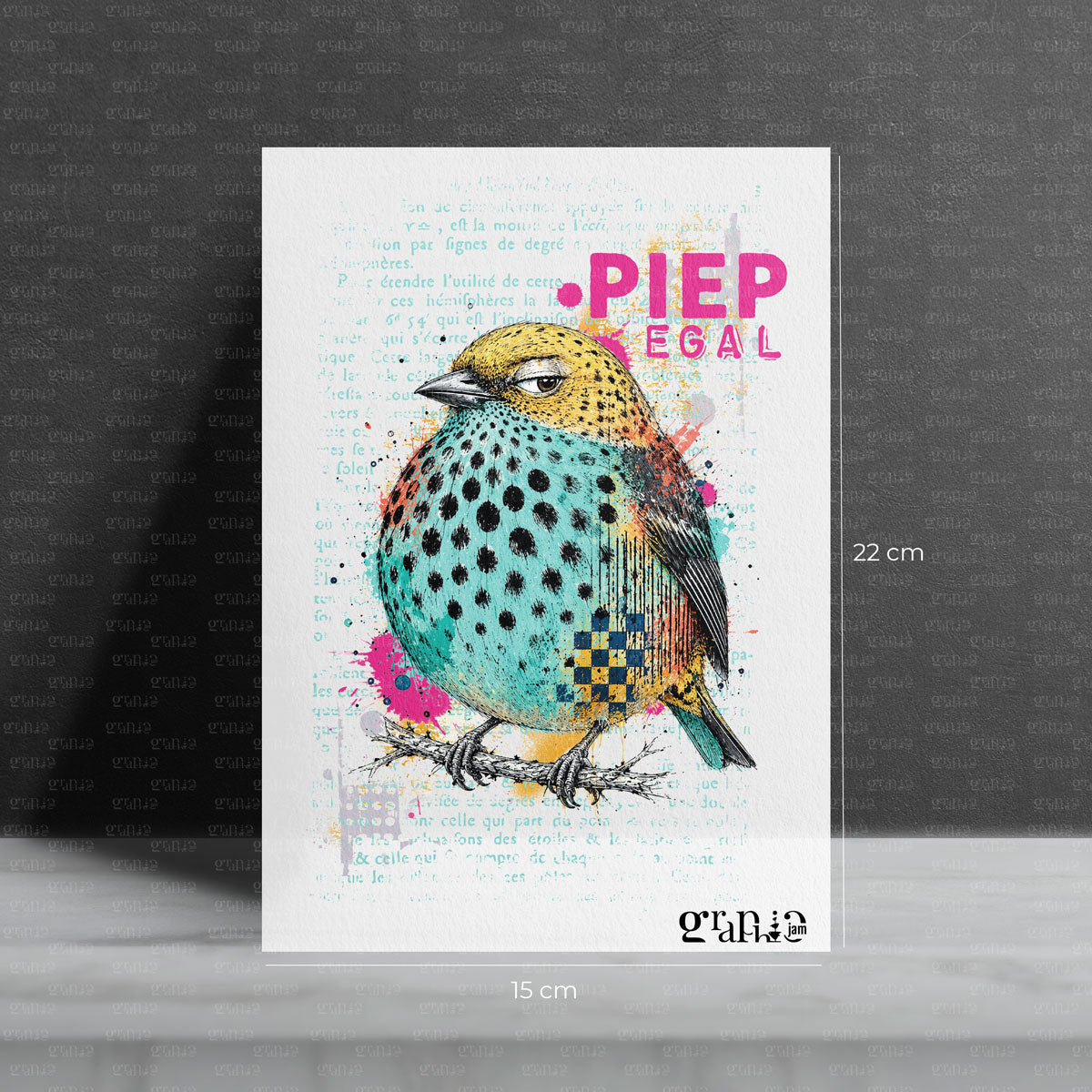 Bügelbild Piep Egal