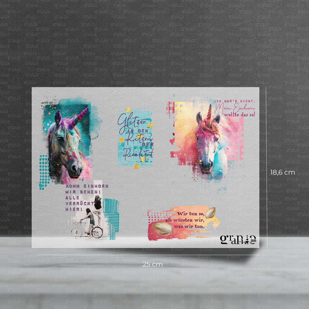 Bügelbild Set - Einhorn