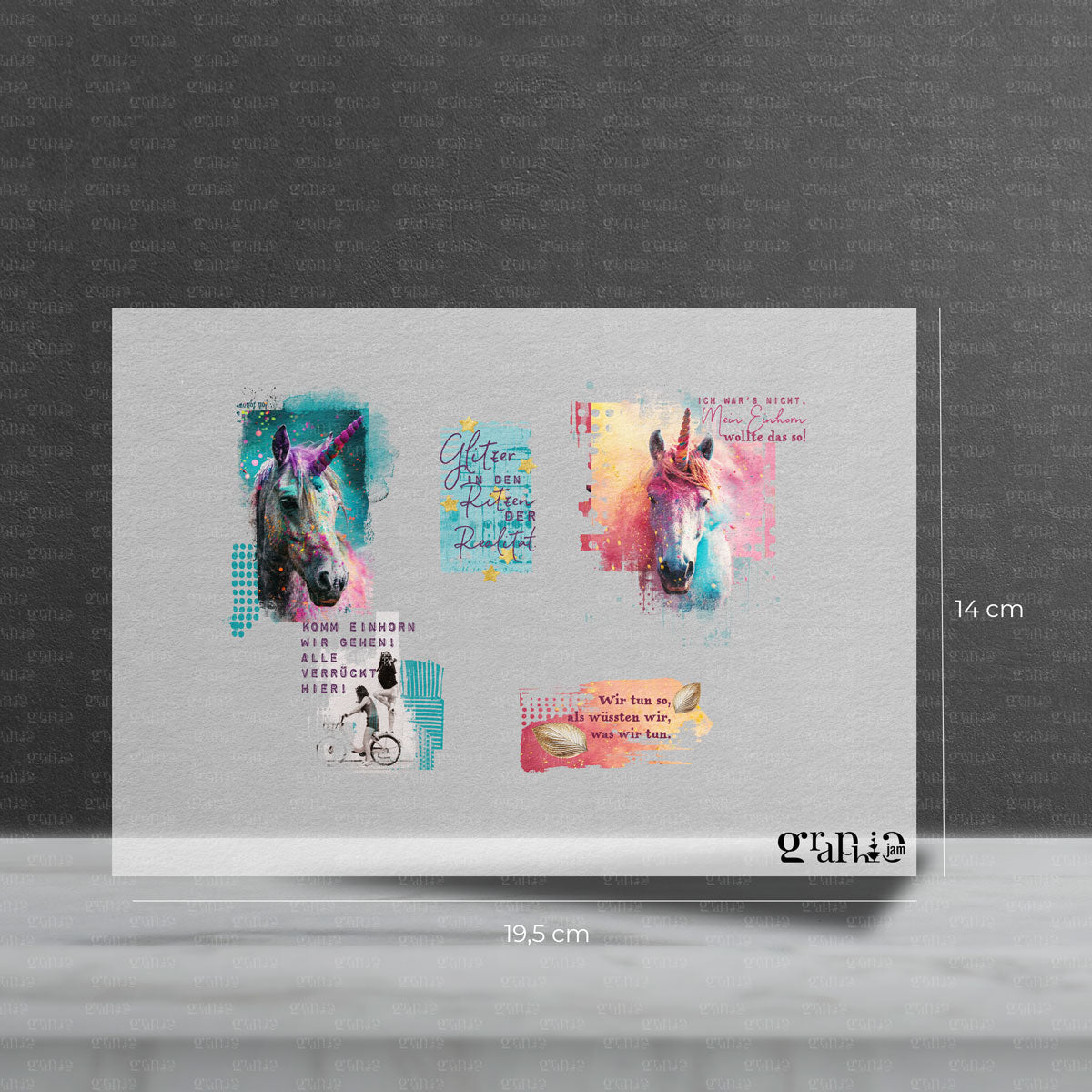 Bügelbild Set - Einhorn