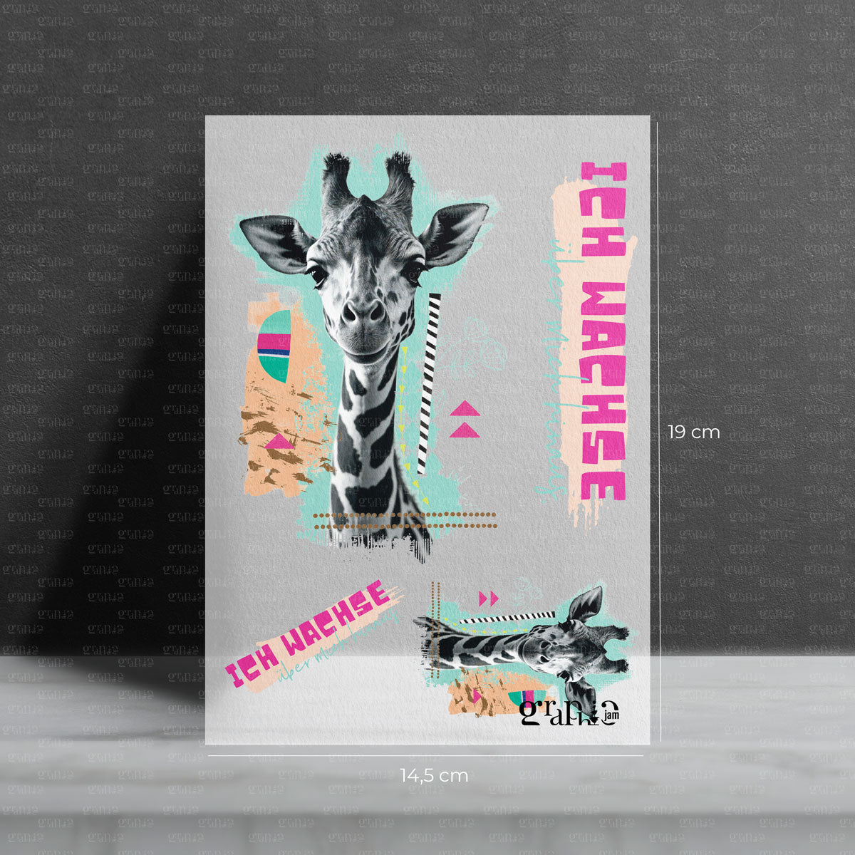 Bügelbild Cutie Giraffe - Bügelbild für Kinder