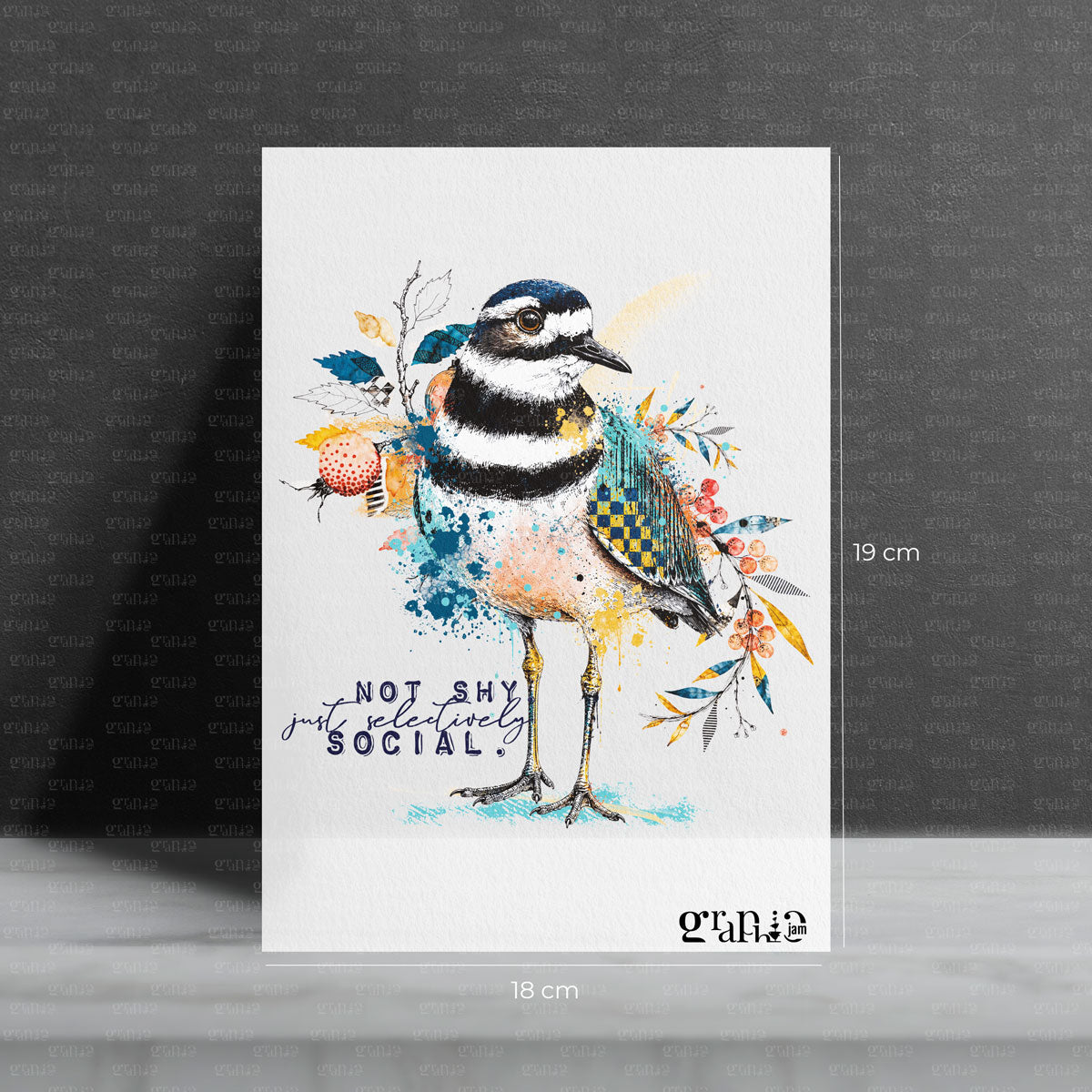 Bügelbild Social Birdie