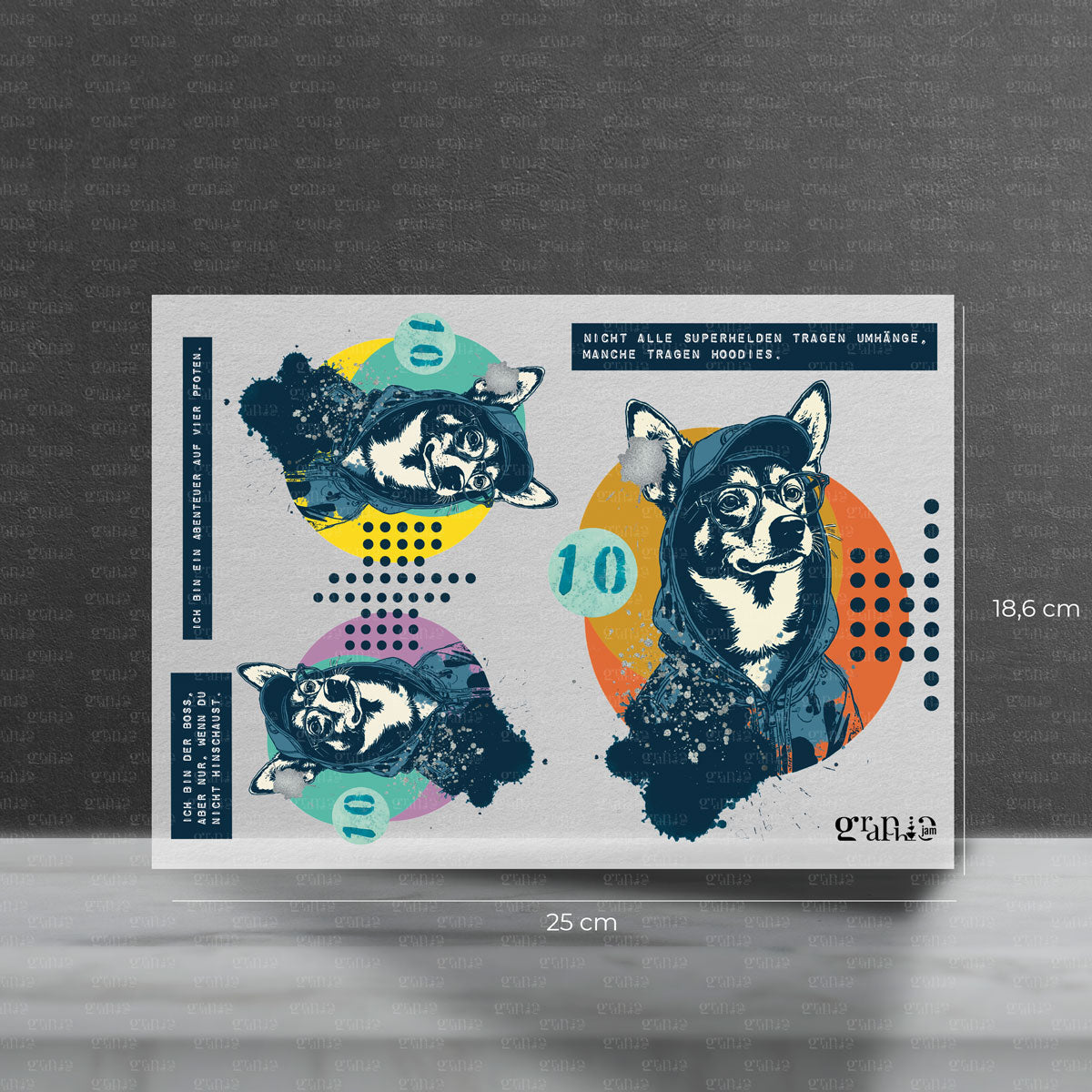 Bügelbild "Pop Art Dog" - Bügelbilder im Set