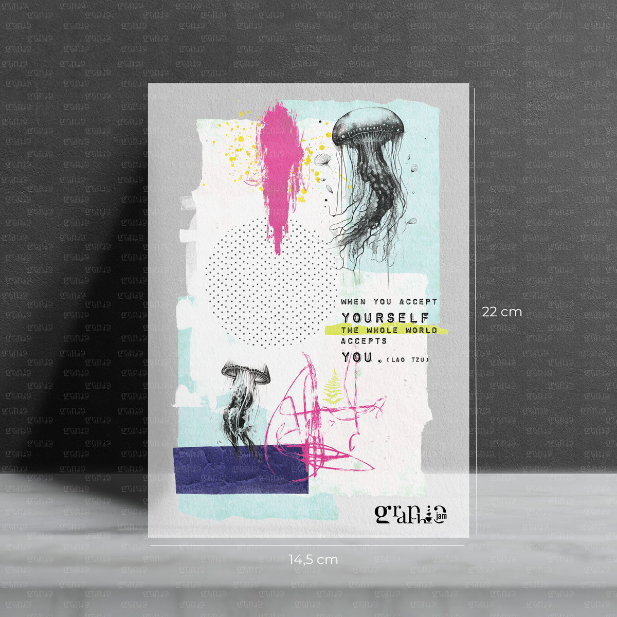 Akzeptier dich selbst - Bügelbild für Achtsamkeit