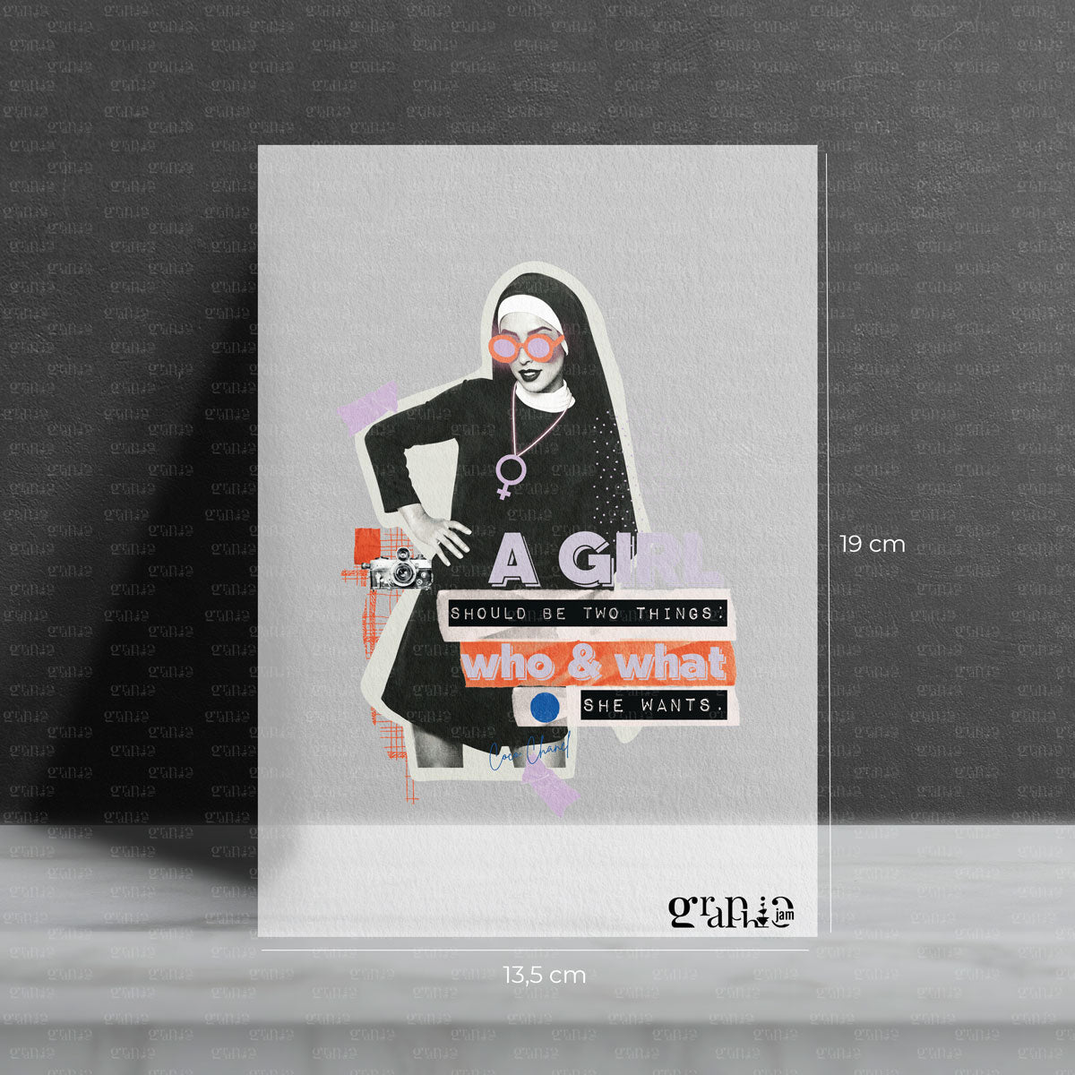 Bügelbild A Girl - be what you want! - Graphic Jam