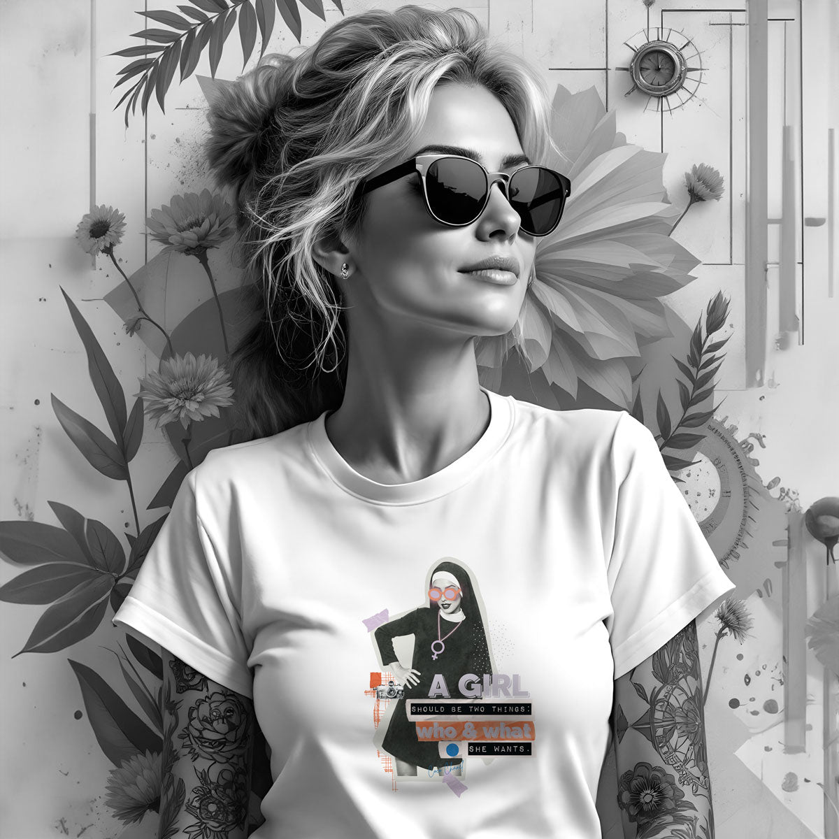 Bügelbild A Girl - be what you want! - Graphic Jam