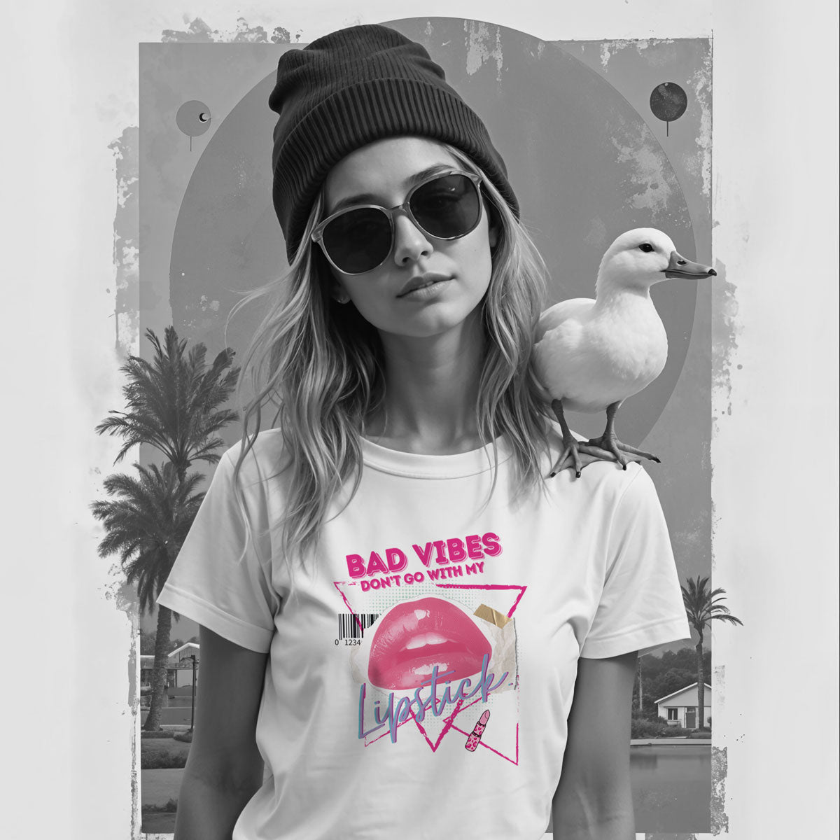 Bügelbild Bad Vibes - Bügelbild für Erwachsene