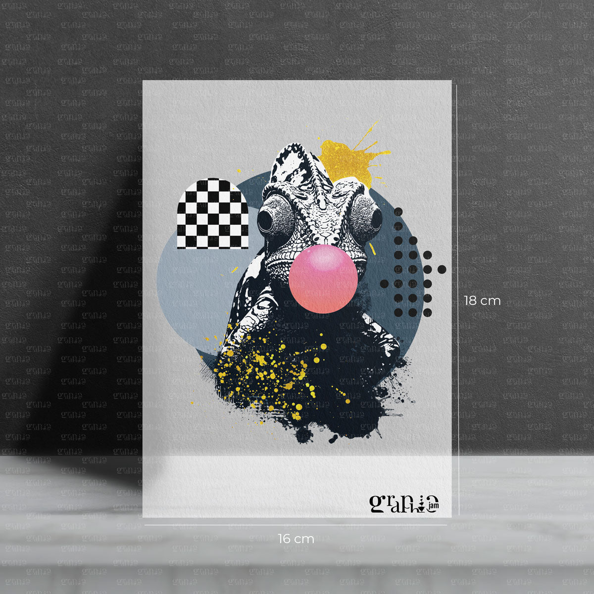 Bügelbild "Pop Art Chameleon"