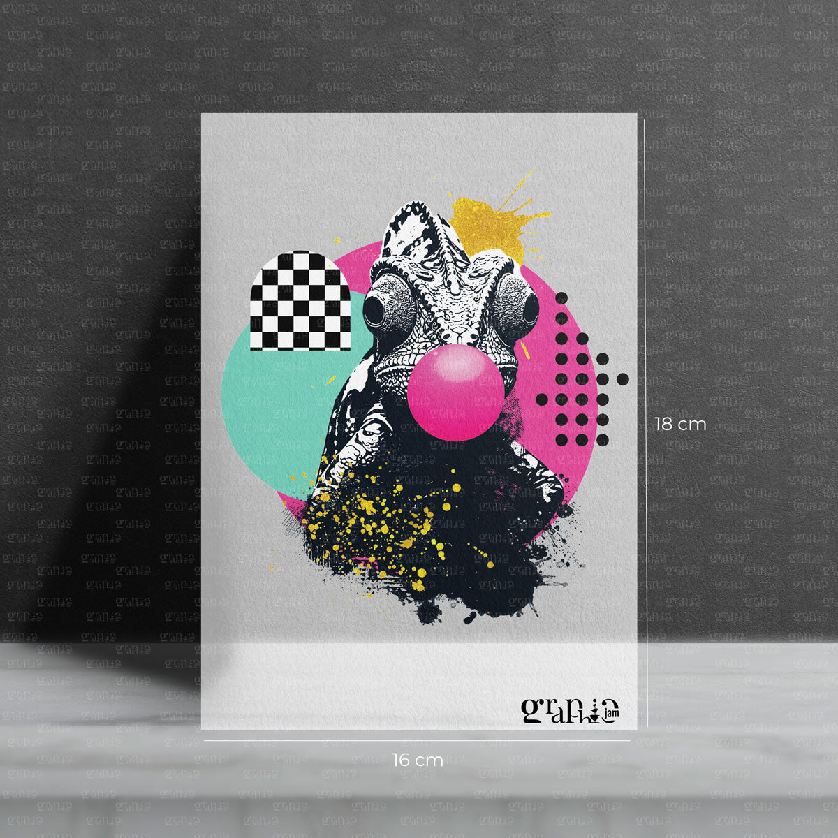 Bügelbild "Pop Art Chameleon"