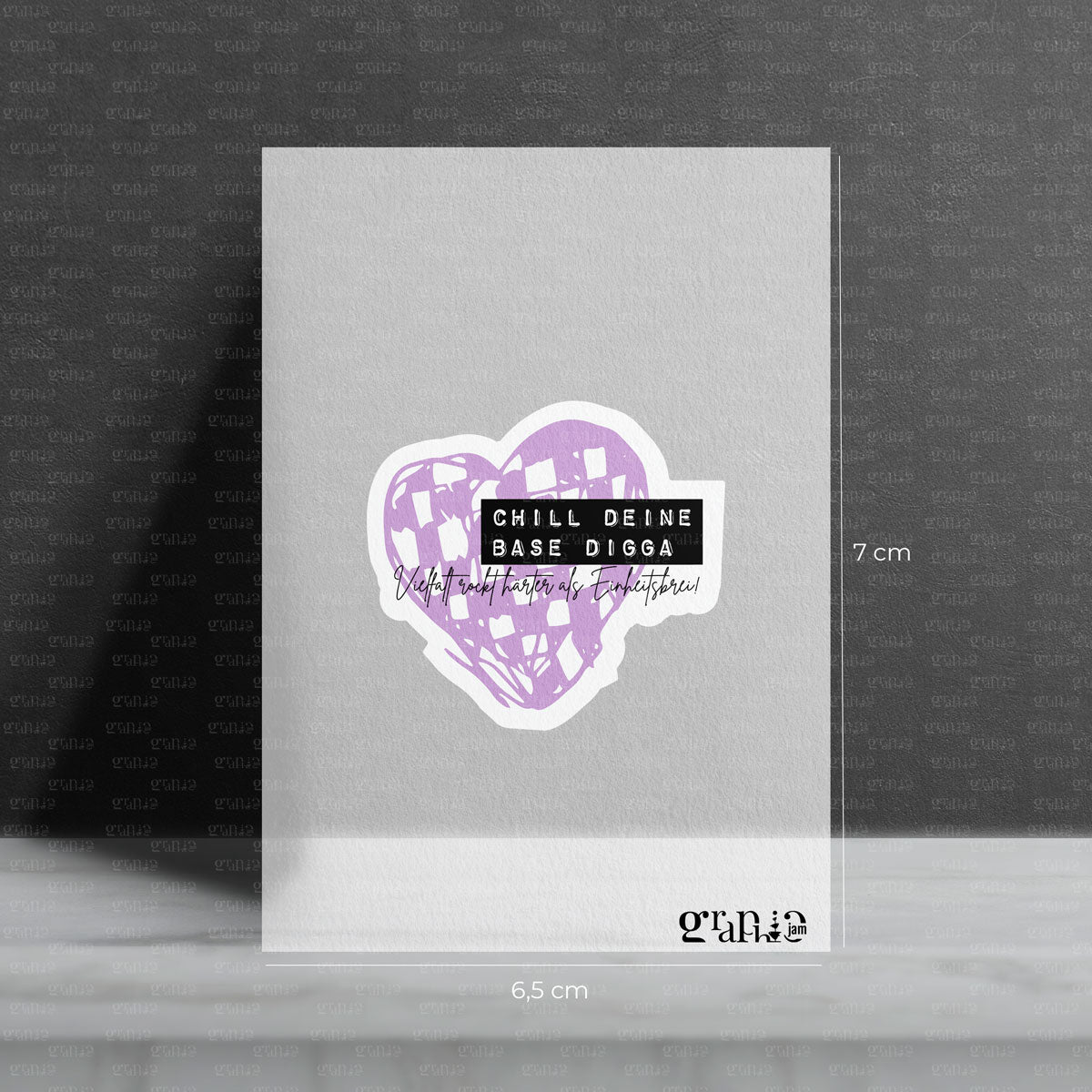 Bügelbild Herz Digga - Graphic Jam