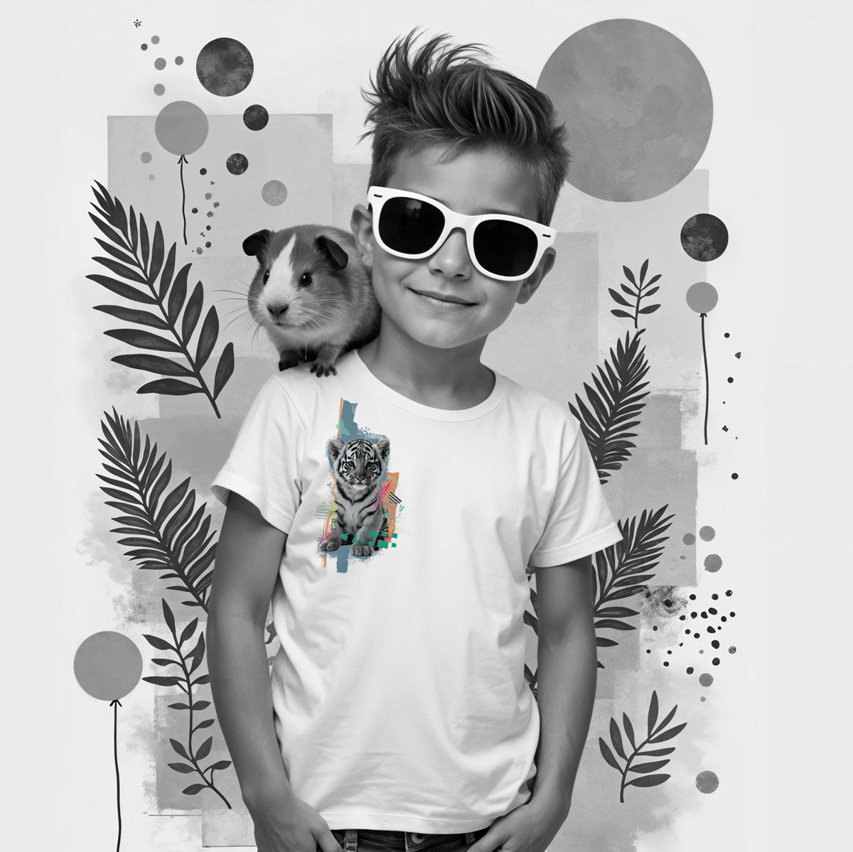 Bügelbild Cutie Tiger - Bügelbild für Kinder