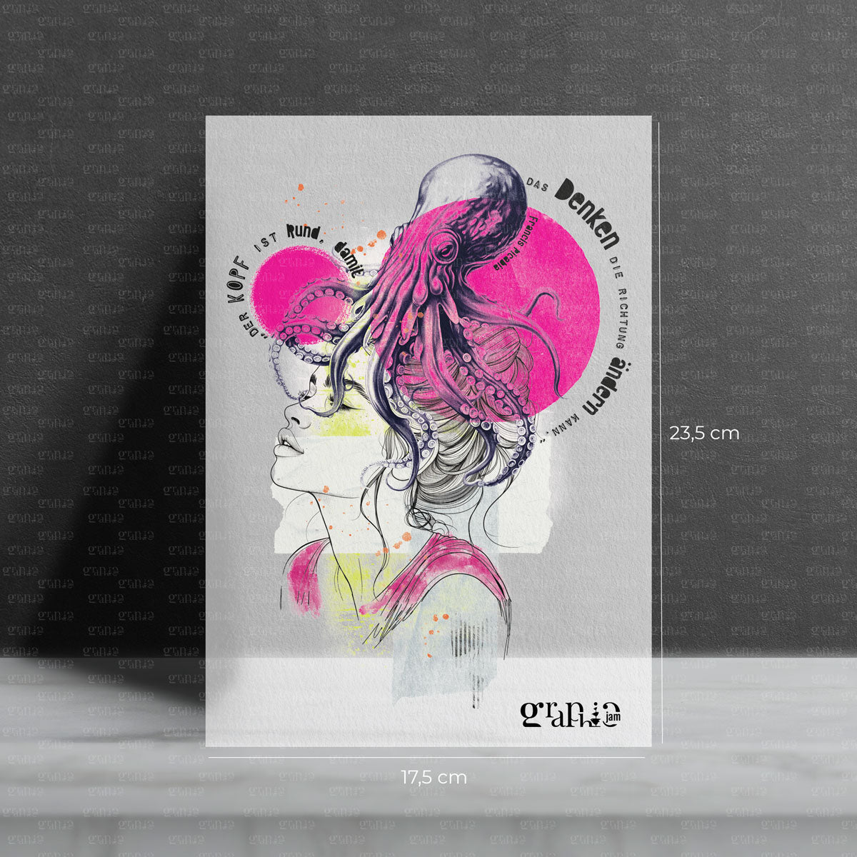 Spruchbügelbild für Textilien