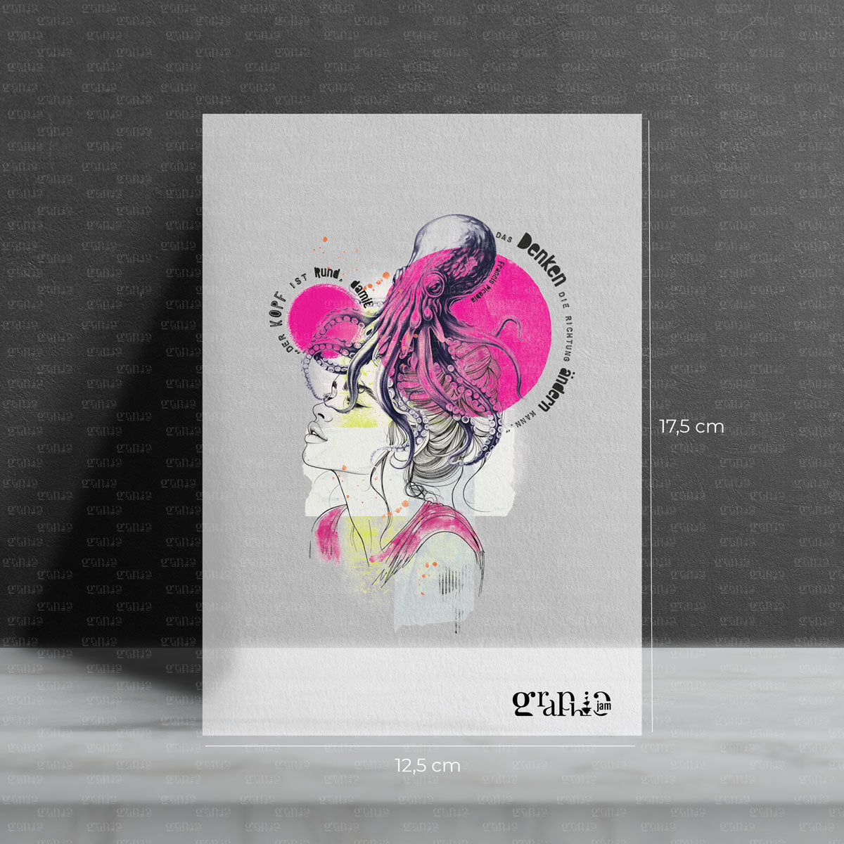 Bügelbild Der Kopf - Spruch Bügelbild für Erwachsene