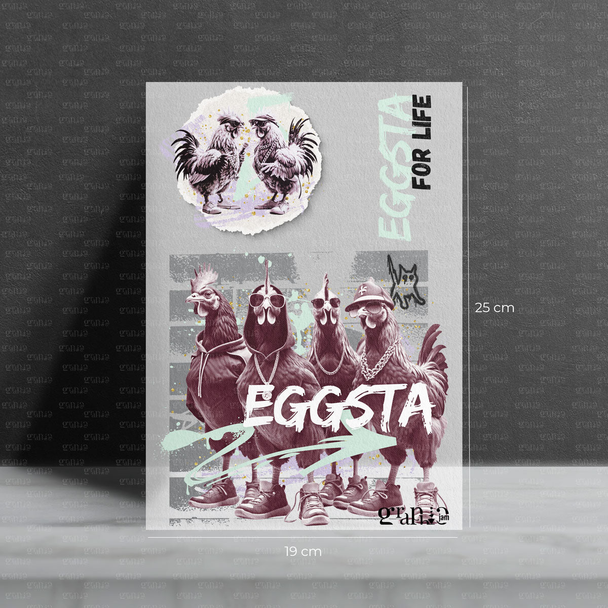 Gangster Hühner - Oster Bügelbilder im Set