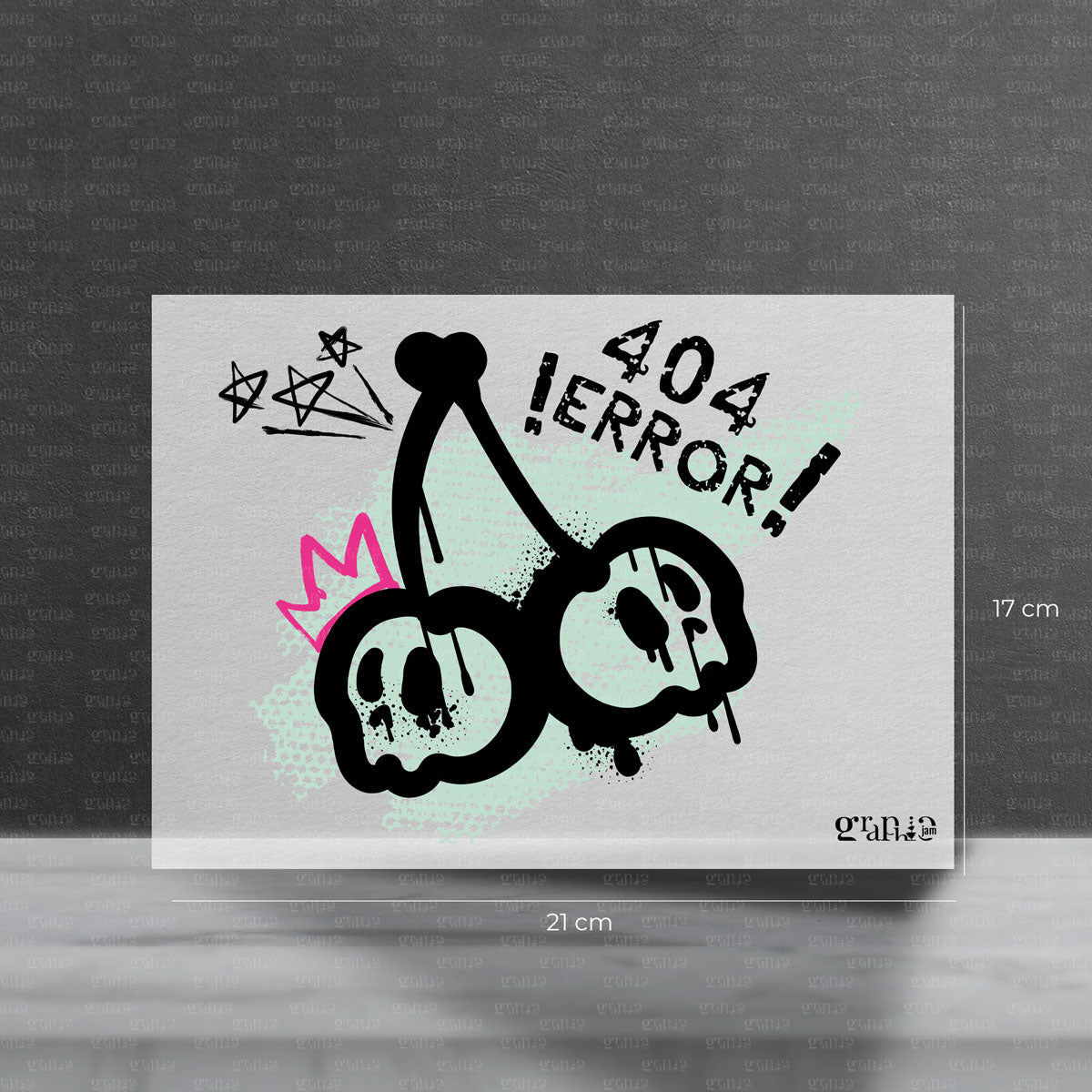 Aufbügler mit Systemfehler und Cherry Skull für alternative Fashion