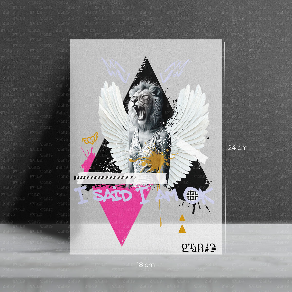 Ausdruckstarkes Spruch Bügelbild