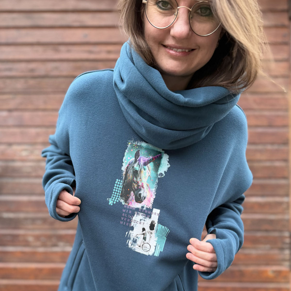 Bügelbild Einhorn - Wir gehen