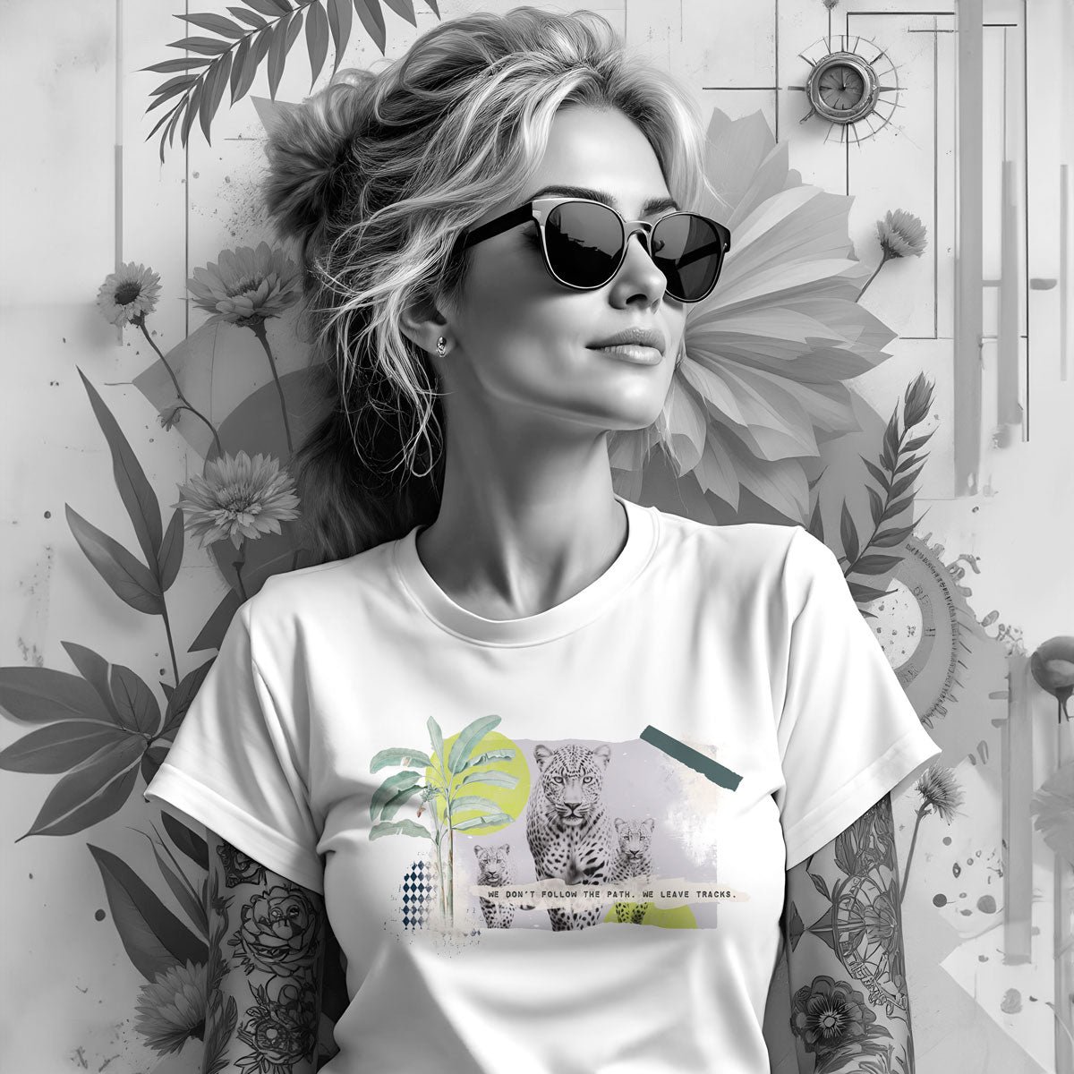 Bügelbild Leave Tracks - Bügelbild für Erwachsene