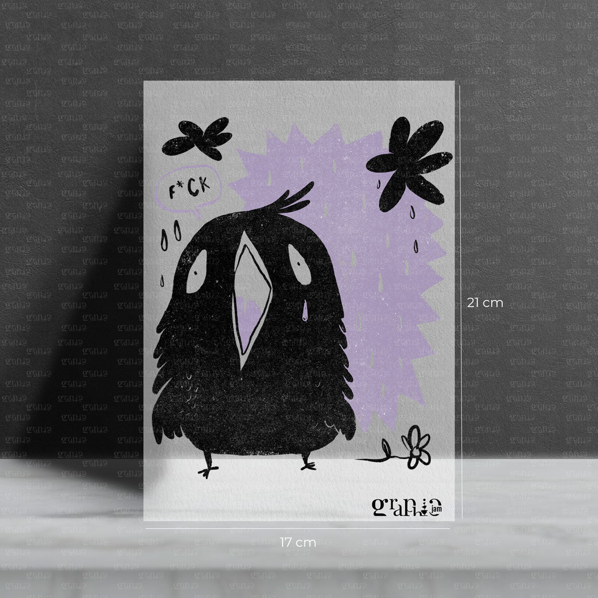 Bügelbild Moody Bird FCK