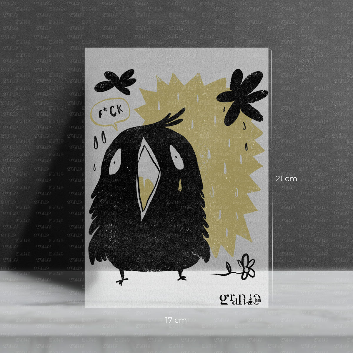 Cooles Bügelbild Moody Bird