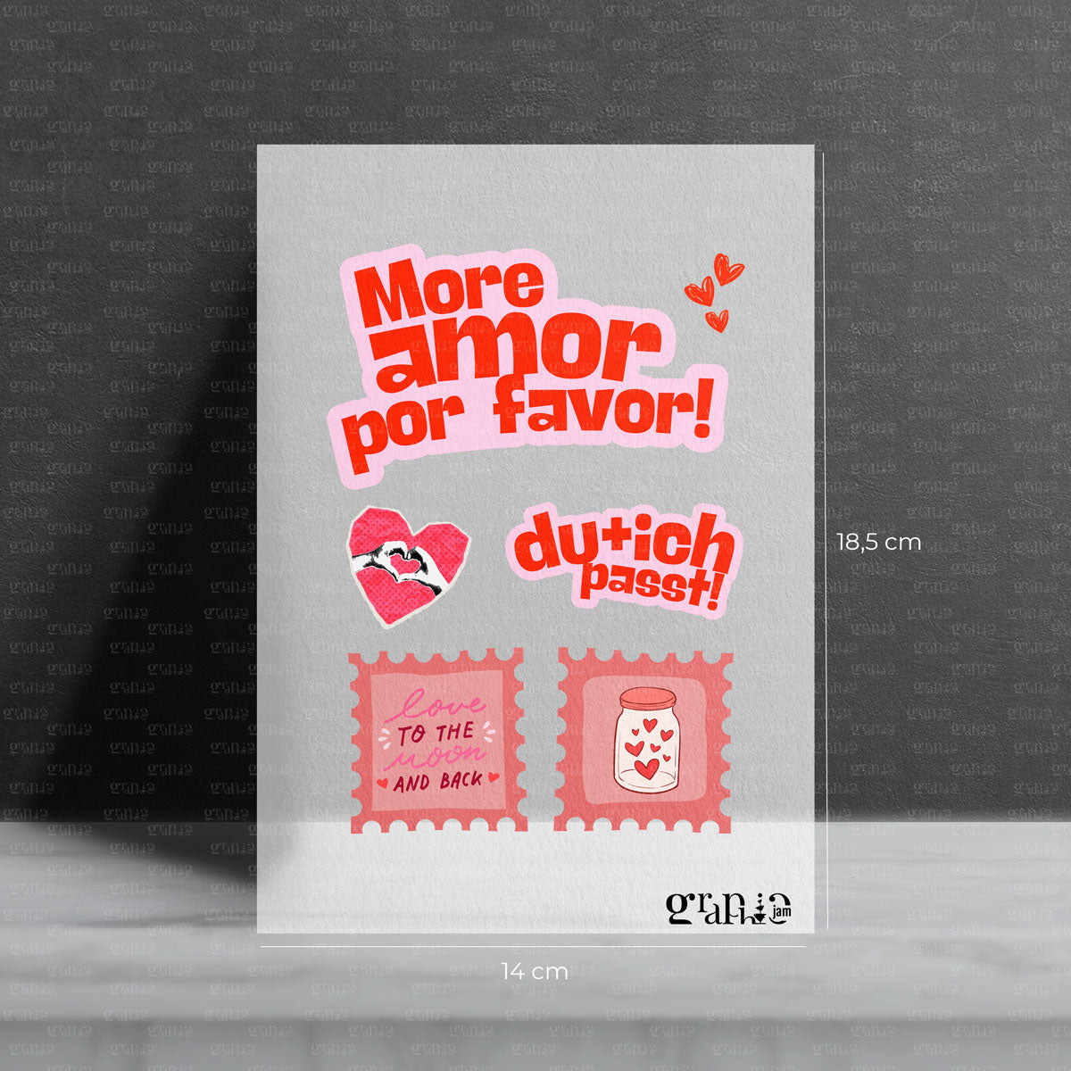Bügelbild Set More Amor - Graphic Jam