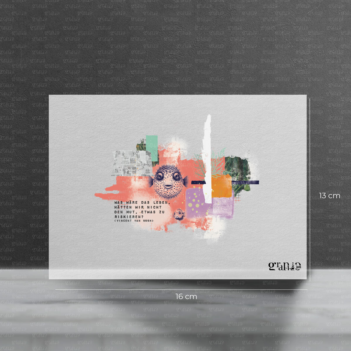 Bügelbild Mut riskieren - Bügelbild für Erwachsene