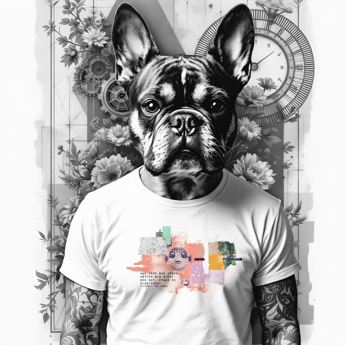 Bügelbild Mut riskieren - Bügelbild für Erwachsene