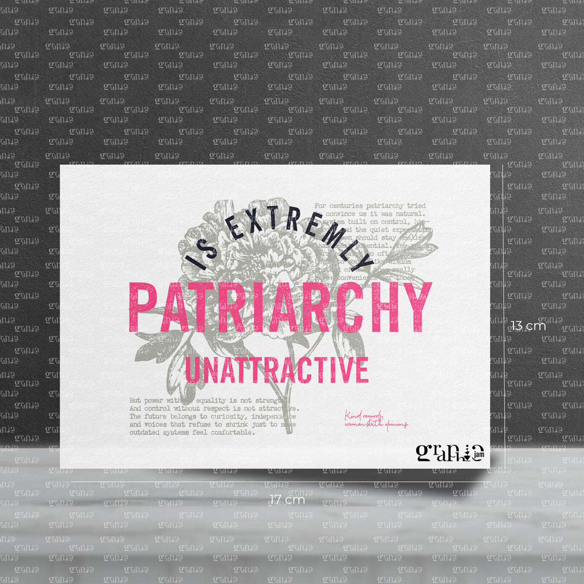Bügelbild "Patriarchy is extremely unattractive"