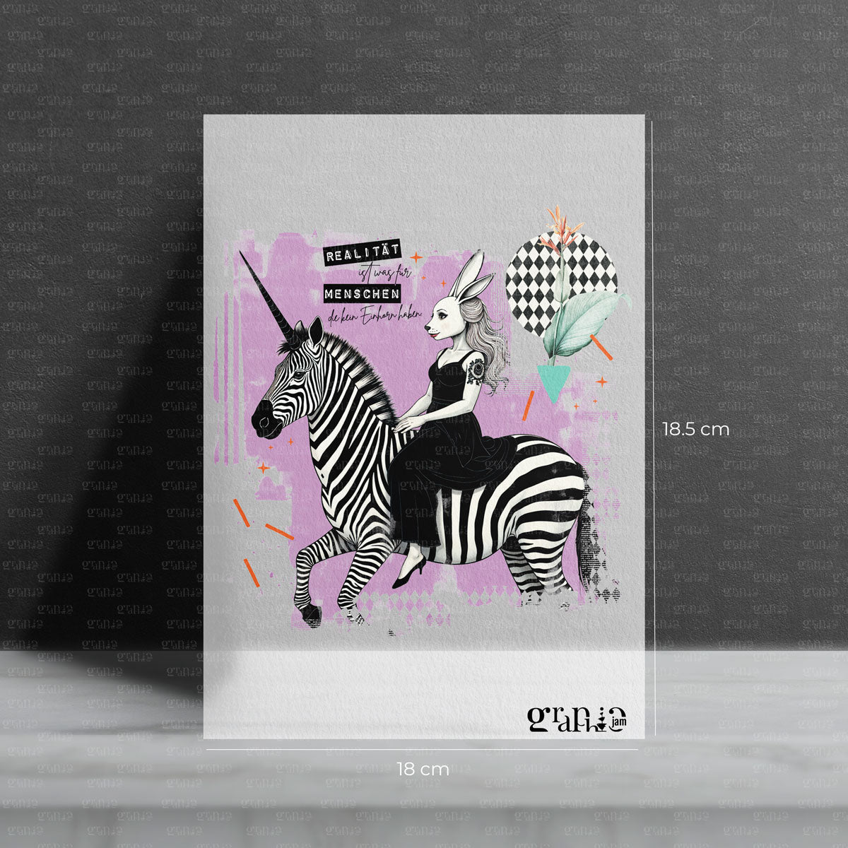 Bügelbild Realitätshorn - Einhorn für Erwachsene