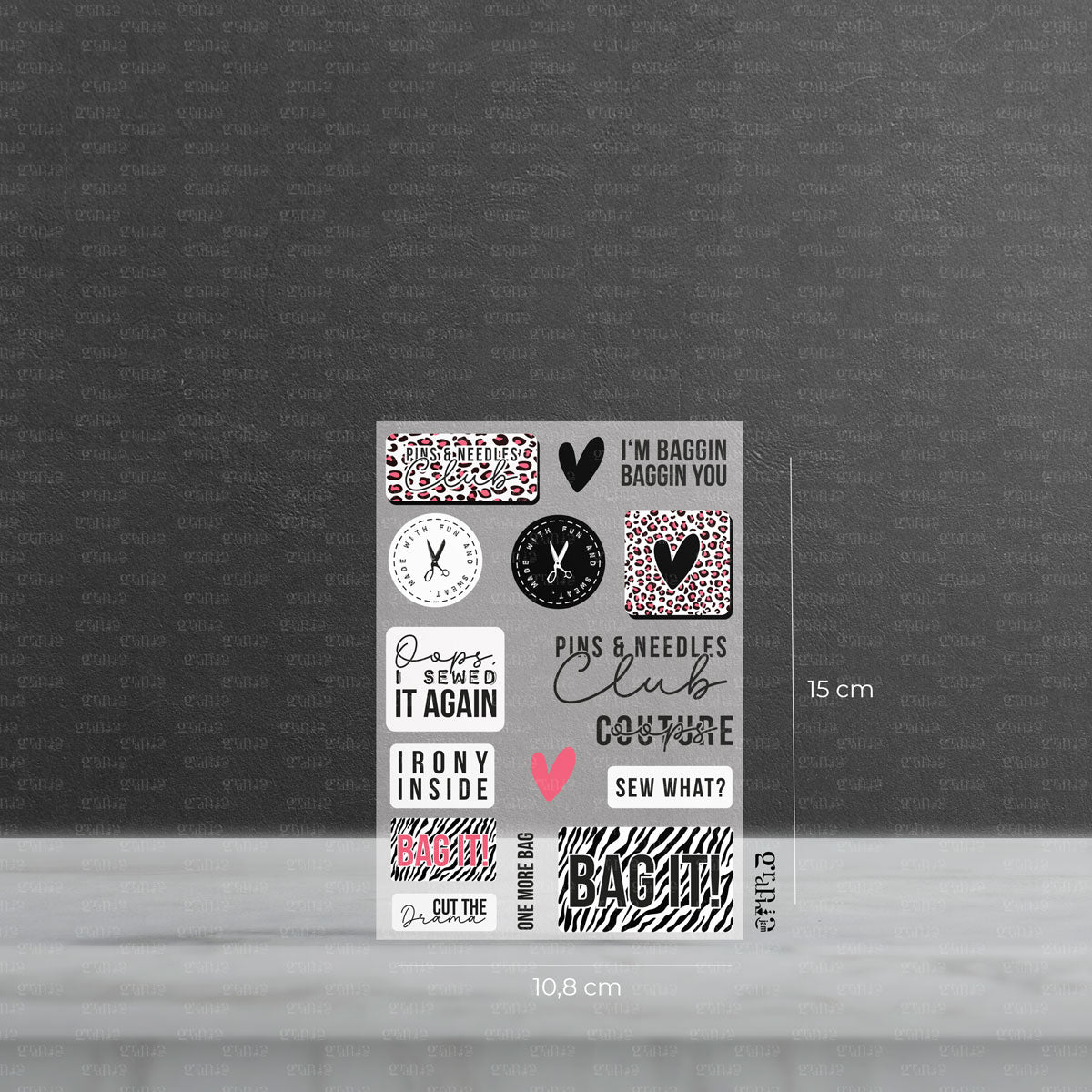 Nählabels zum bügeln - sags mit einem Bügelbild