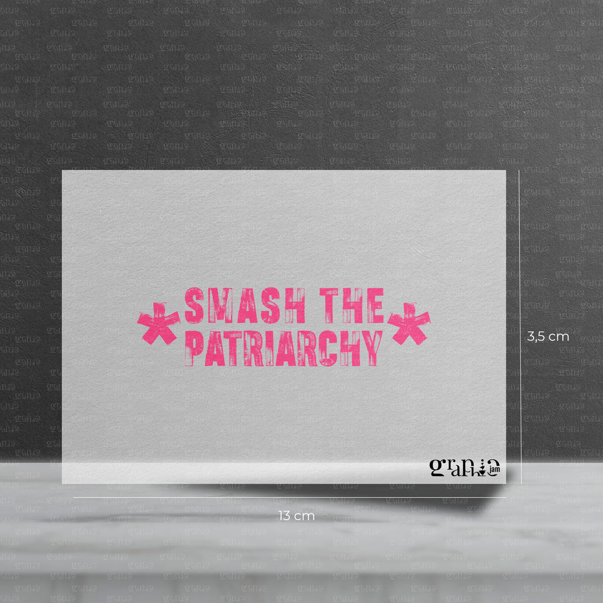 Bügelbild "Smash the patriarchy" Schriftzug
