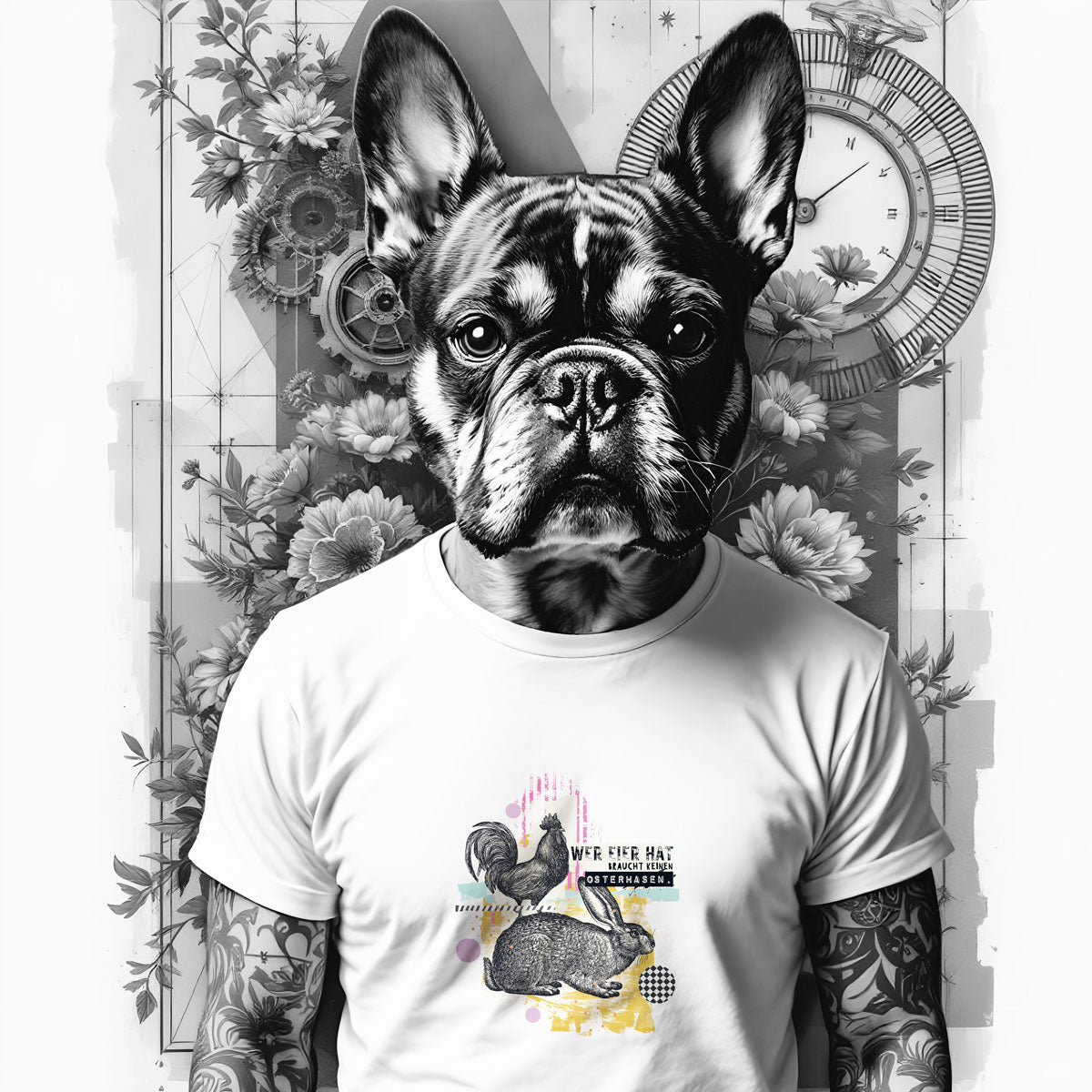 Bügelbild Wer Eier hat - Osterspecial - Graphic Jam