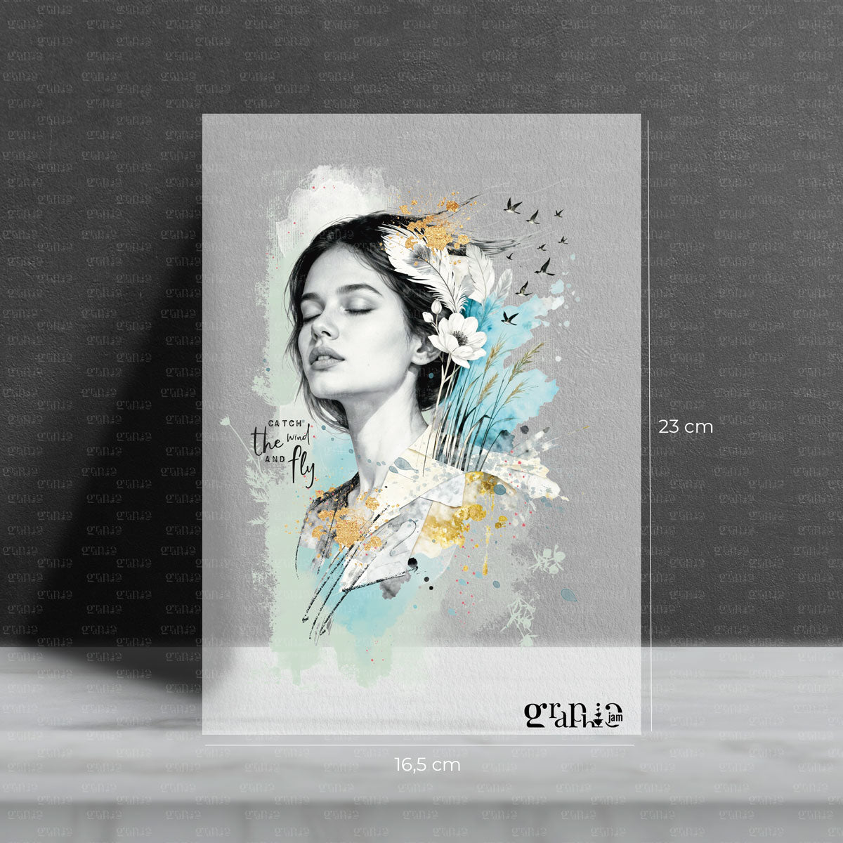 Bügelbild Windspiel