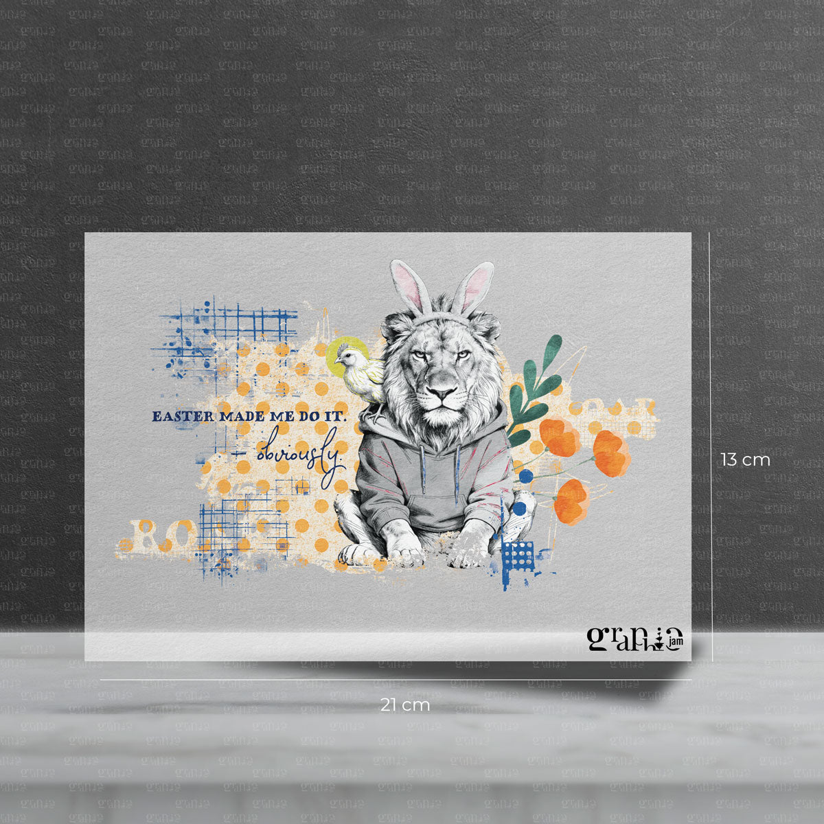 Bügelbild "Moody Easter Lion"
