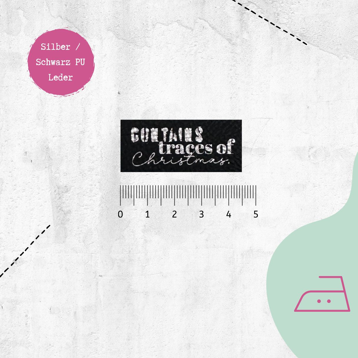 Kunstlederlabel "Contains traces of christmas" | X-Mas Special