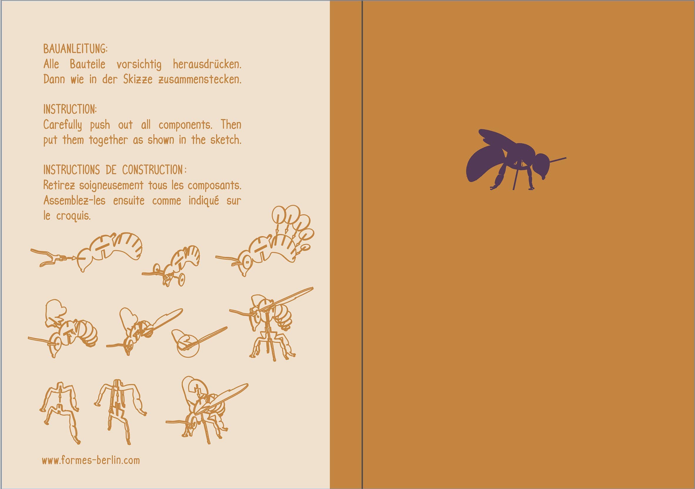 Biene 3D Deco Grusskarte