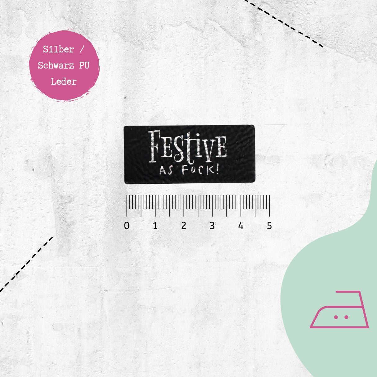 Kunstlederlabel "Festive as f***" | X-Mas Special