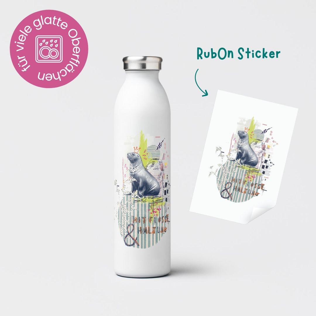 Rub-On Sticker "Flossenhaltung"