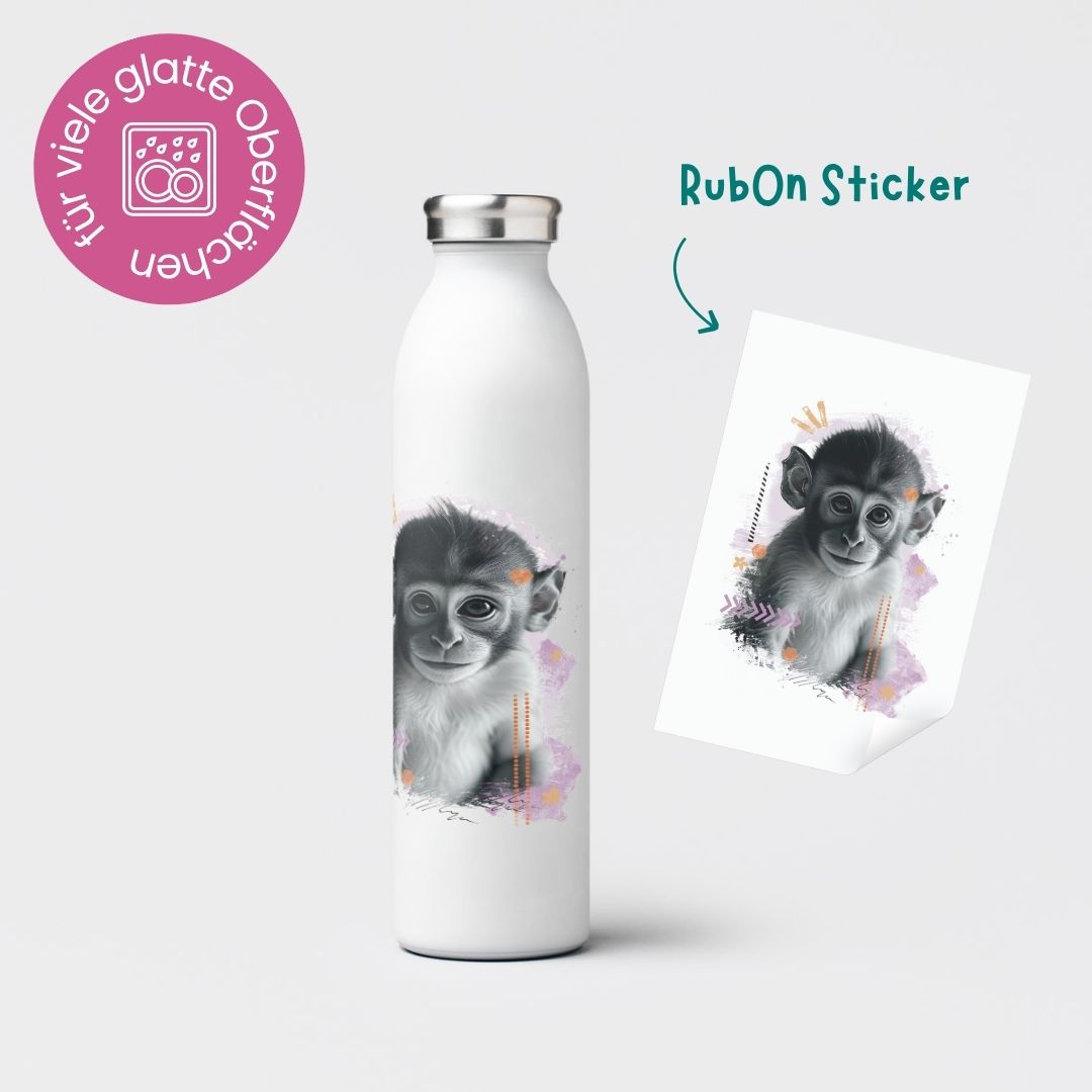 Rub-On Sticker "Cuties - Affe"
