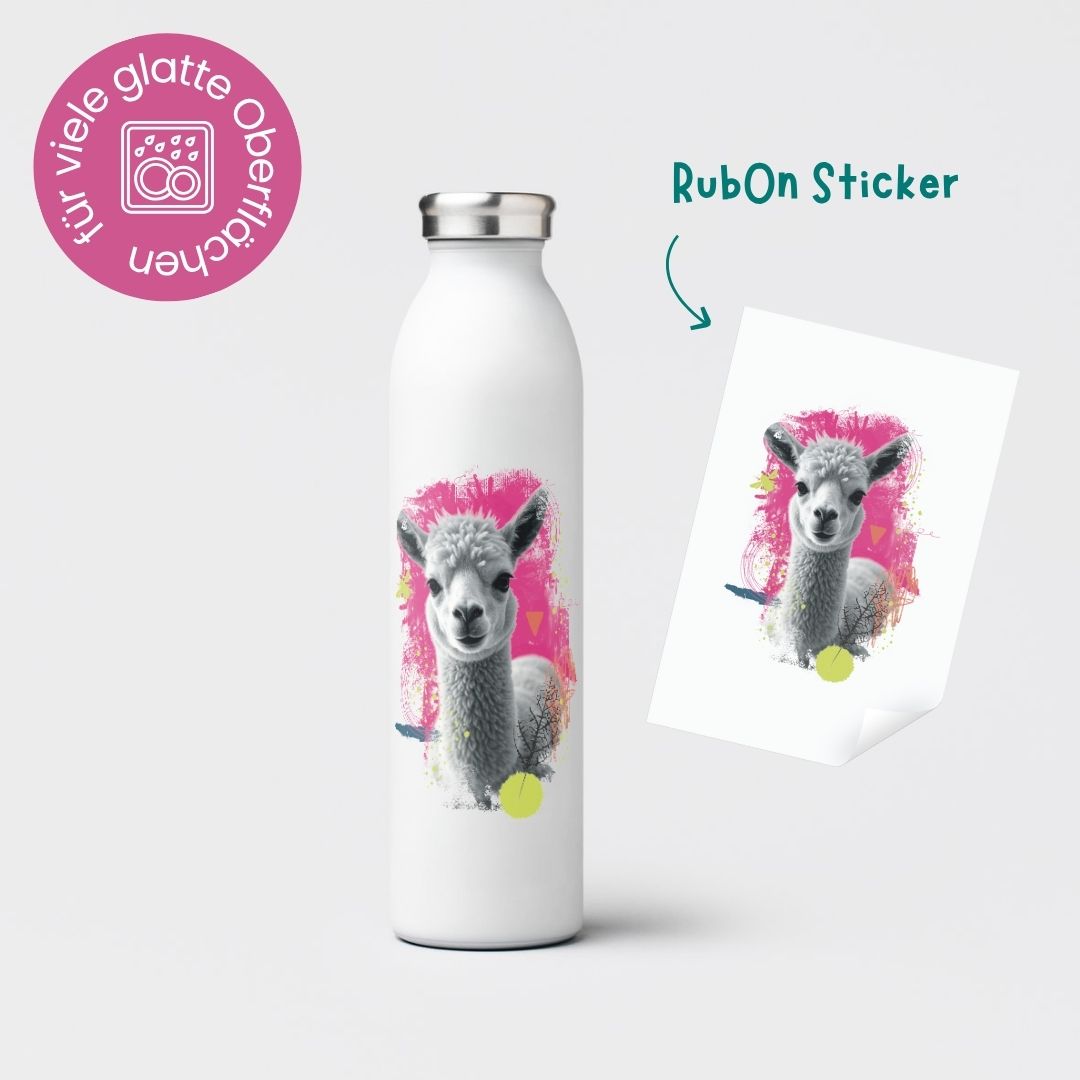 Rub-On Sticker "Cuties - Lama"