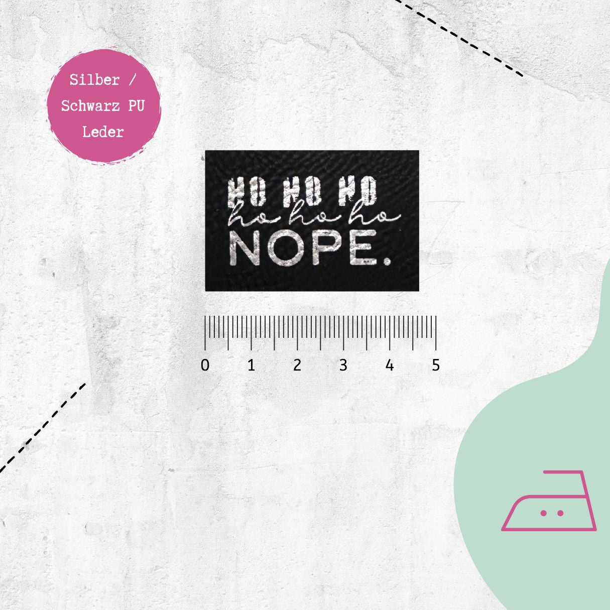 Kunstlederlabel "HoHoHO Nope" zum Aufbügeln |X-Mas Special