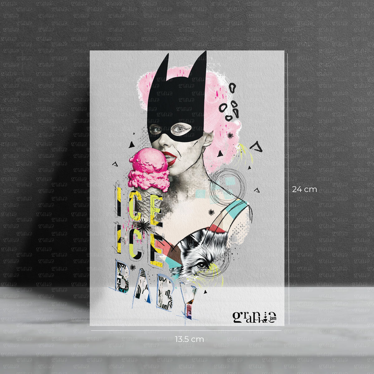 Bügelbild Abstrakte Collage IceIce Baby